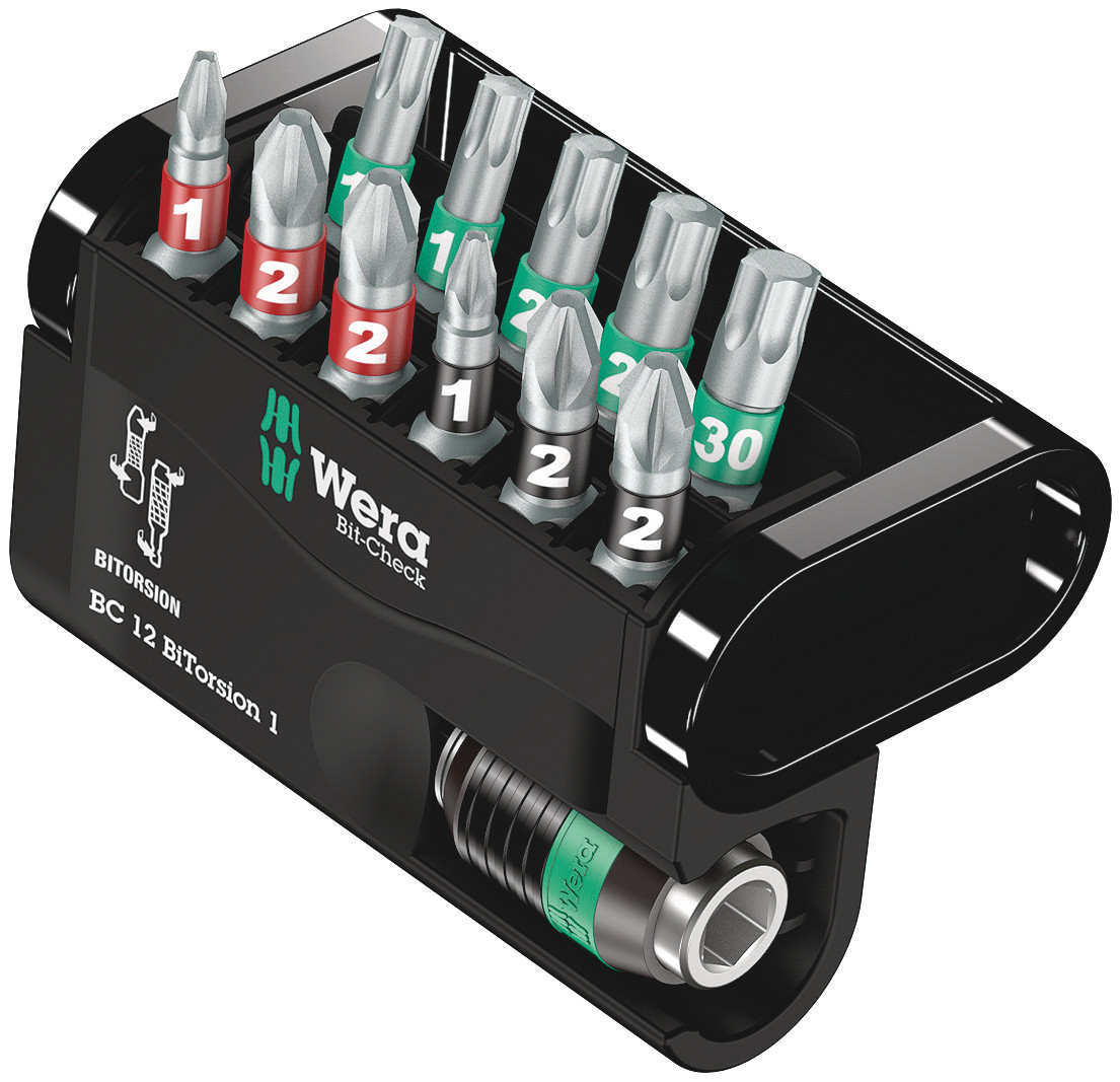 Wera Impact Bit Set 12 Pieces, Hexagon, Phillips, Pozidriv, Torx