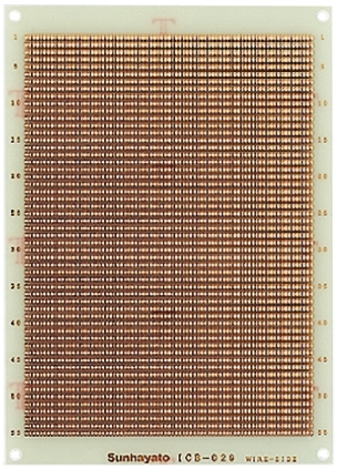 Sunhayato Double Sided Matrix Board FR4 0.75mm Holes, 1.27 x 1.27mm Pitch, 80 x 57.5 x 1.6mm