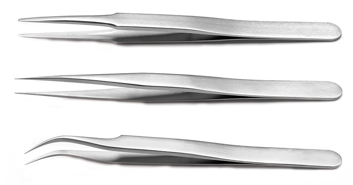 RS PRO Stainless Steel, Tweezer Set