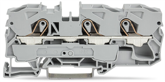 WAGO 2010-1301 TOPJOB S, 2010 Series Grey, 10mm², Single-Level, Push-In Cage Clamp Termination, ATEX, IECEx