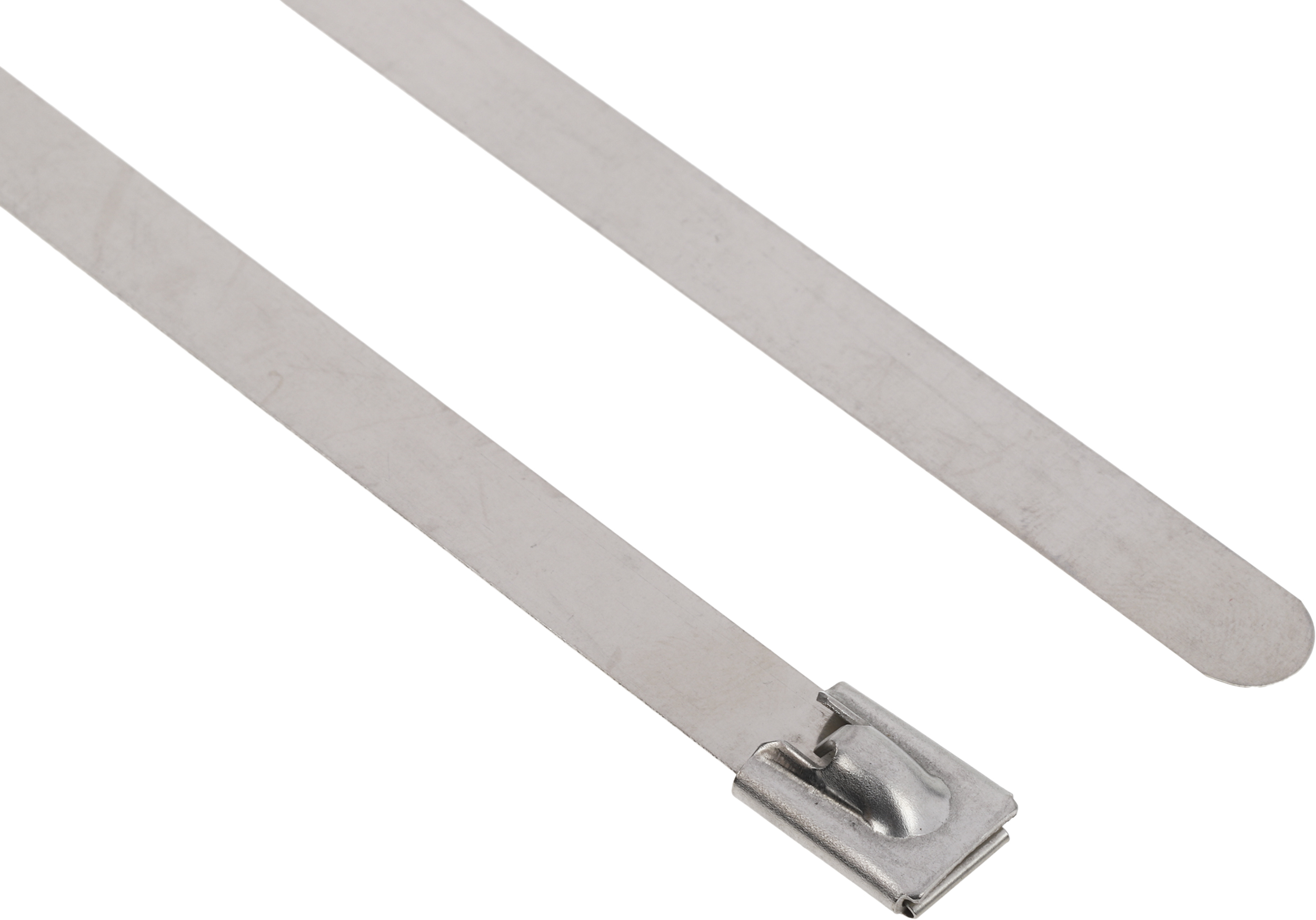 RS PRO Cable Tie, Roller Ball, 360mm x 7.9 mm, Silver Stainless Steel, Pk-100