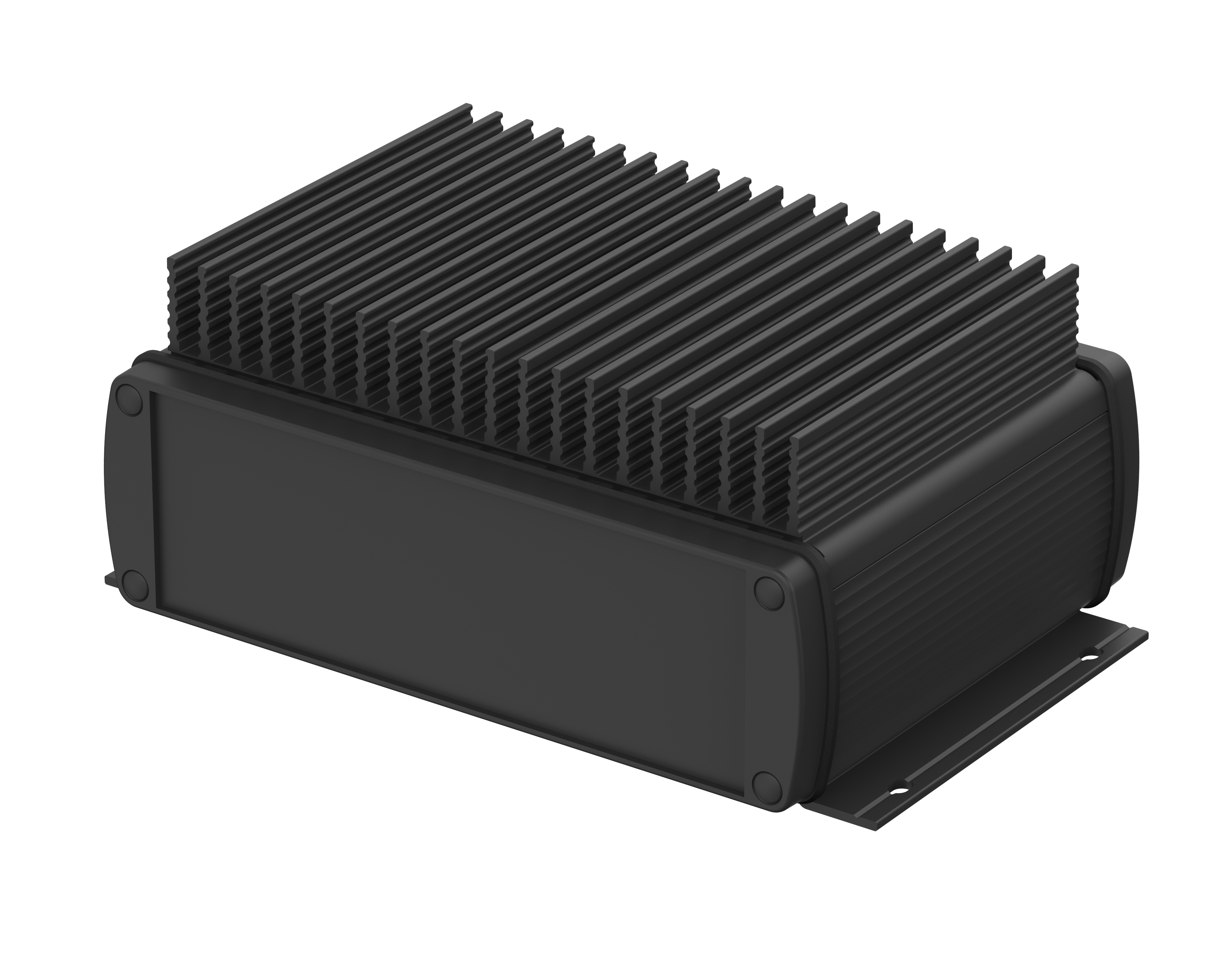 Bopla Alubos (Set) Series Black Aluminium General Purpose Enclosure, IP65, Flanged, Black Lid, 169 x 52 x 100mm