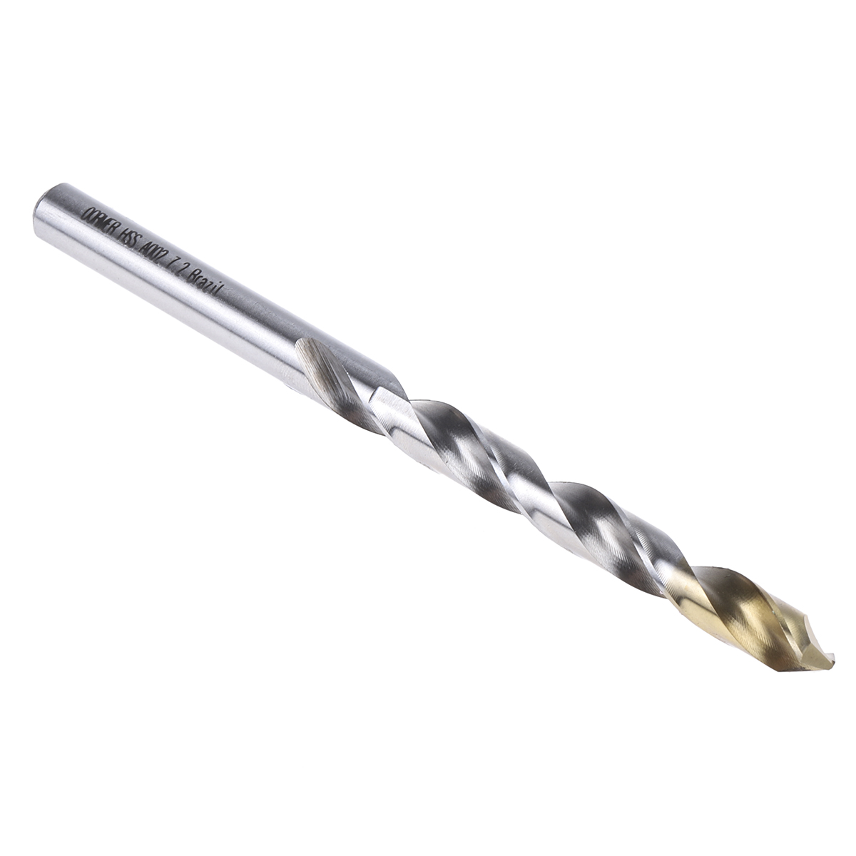 Dormer A002 Series HSS-TiN Twist Drill Bit for Steel, 7.2mm Diameter, 109 mm Overall