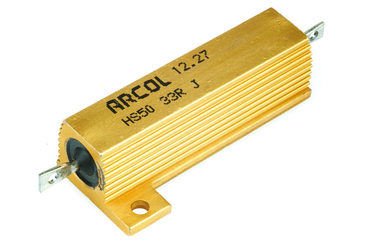 Arcol, 33Ω 50W Wire Wound Chassis Mount Resistor HS50 33R J ±5%