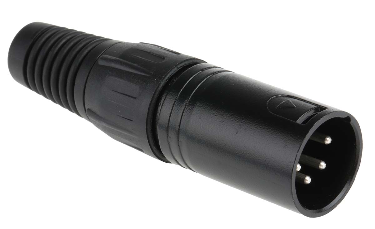 RS PRO Cable Mount XLR Connector, Male, 250 V ac, 4 Way, Silver Plating