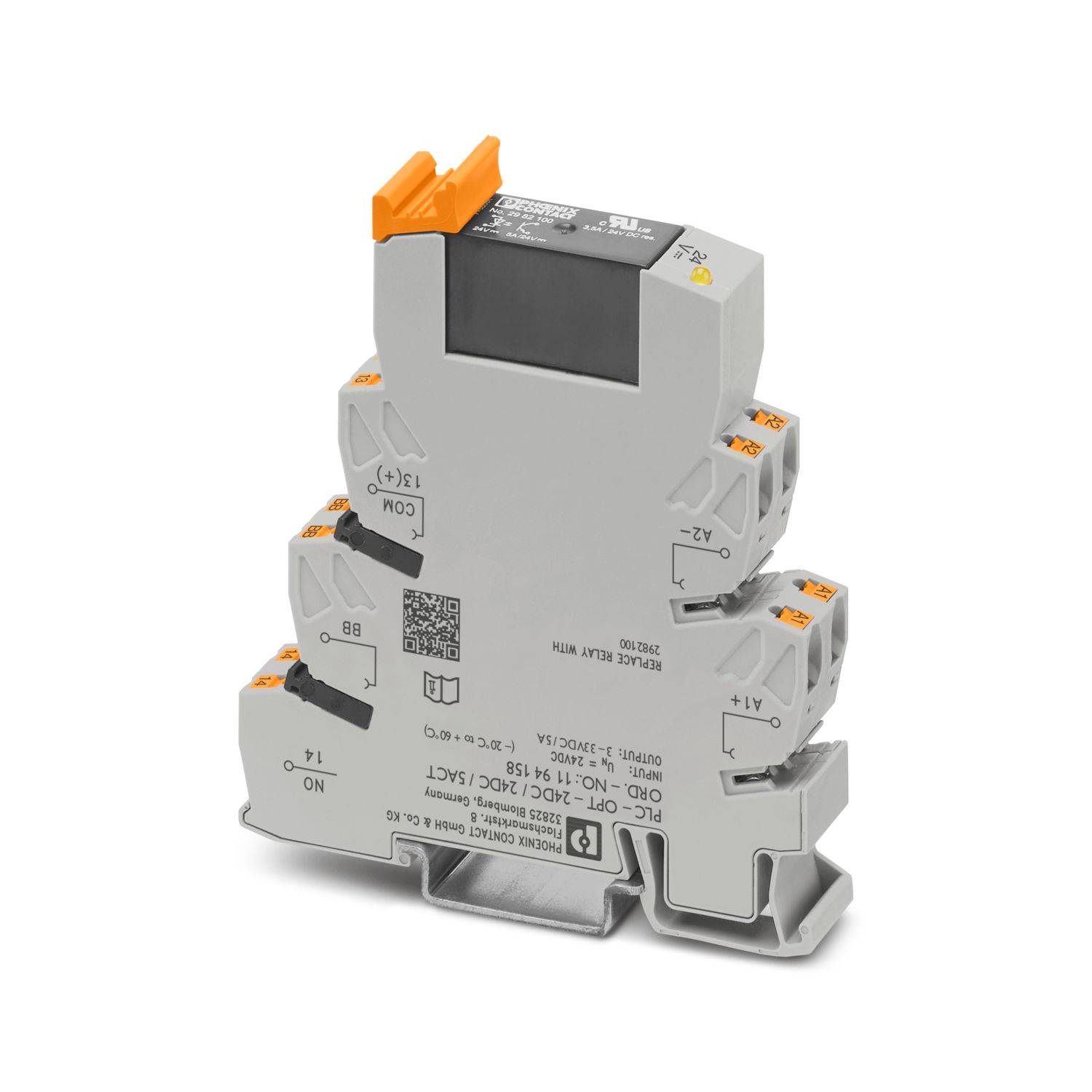 Phoenix Contact PLC Relay Series Solid State Relay, DIN Rail Mount, 24V dc Coil, SPST, 5A Load