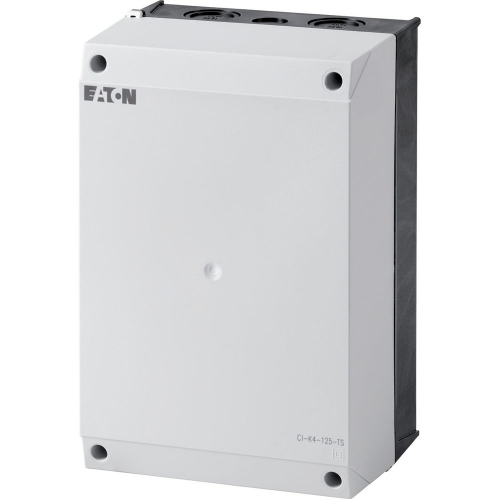 Eaton Series Black, Light Grey Plastic General Purpose Enclosure, IP65, IK06, Light Grey Lid, 240 x 160 x 125mm