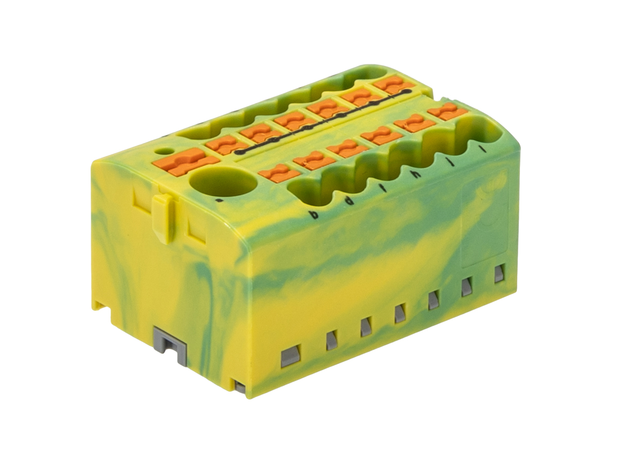 Phoenix Contact Distribution Block, 13 Way, 4mm², 57A, 450 V, Green/Yellow