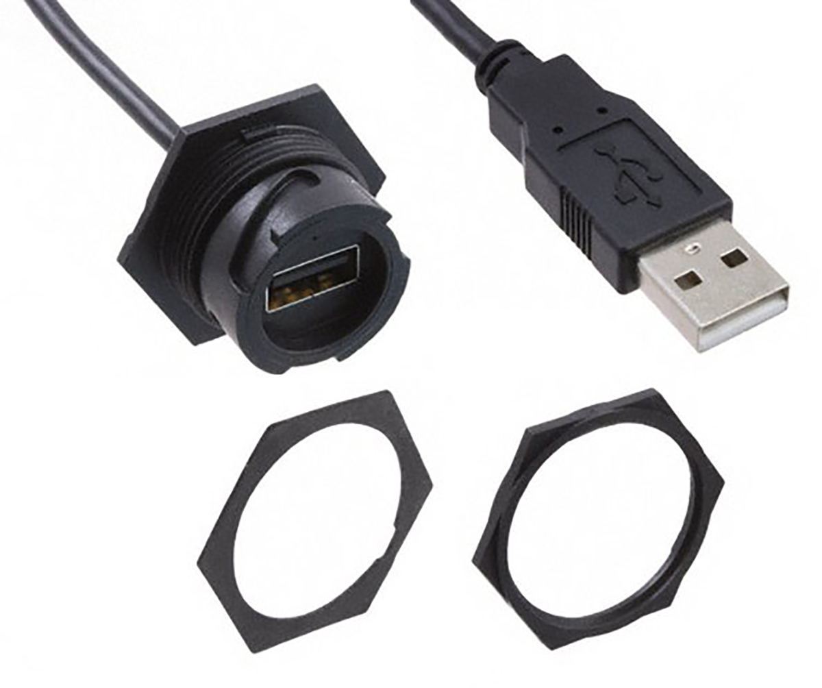 Molex USB 2.0, Male USB A to Female USB A, 150mm