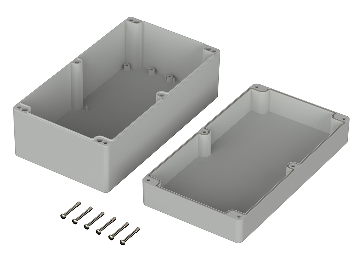 Bopla Euromas Series Light Grey Polycarbonate Enclosure, IP66, IK07, Light Grey Lid, 360 x 200 x 149mm