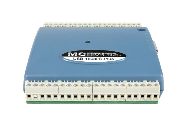 Digilent MCC USB-1608FS-Plus Data Acquisition, 8 SE simultaneous analog inputs Channel(s), USB, 100ksps, 16 bit