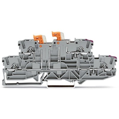 WAGO 2002-2958 TOPJOB S Series Grey, 2.5mm², 2-Level, Push In Termination, ATEX, CSA, IECEx