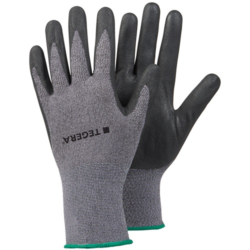 Tegera 873 Black, Grey Nylon, Spandex Work Gloves, Size 9, Nitrile Foam Coating