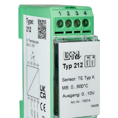 LKMelectronic LKM Temperature Transmitter Type K Input, 15 → 26 V ac/dc, 15 → 35 V ac/dc