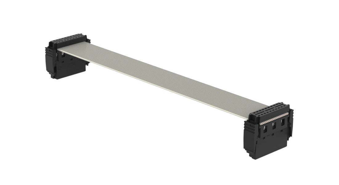 ERNI SMC Series Ribbon Cable Assembly, 200mm Length, AU IDC to AUI IDC