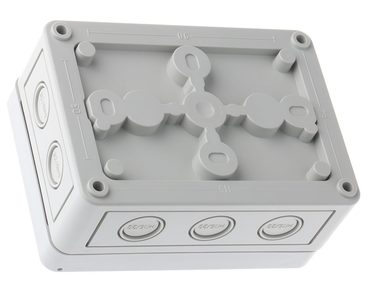 Spelsberg TK PS Series Grey Polystyrene Enclosure, IP66, Grey Lid, 130 x 94 x 57mm