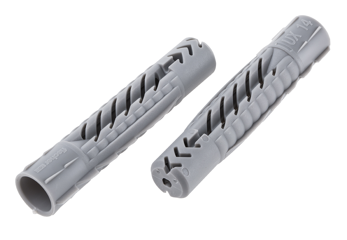 Fischer Fixings Grey Nylon Wall Plug, 75mm Length, 14mm Fixing Hole Diameter