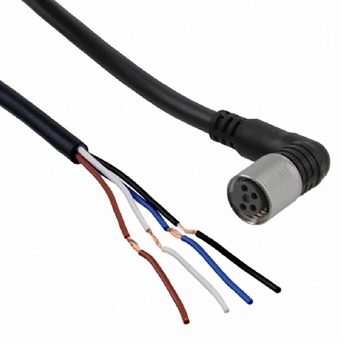 Omron Female 4 way M8 to Unterminated Free End Sensor Actuator Cable, 5 m