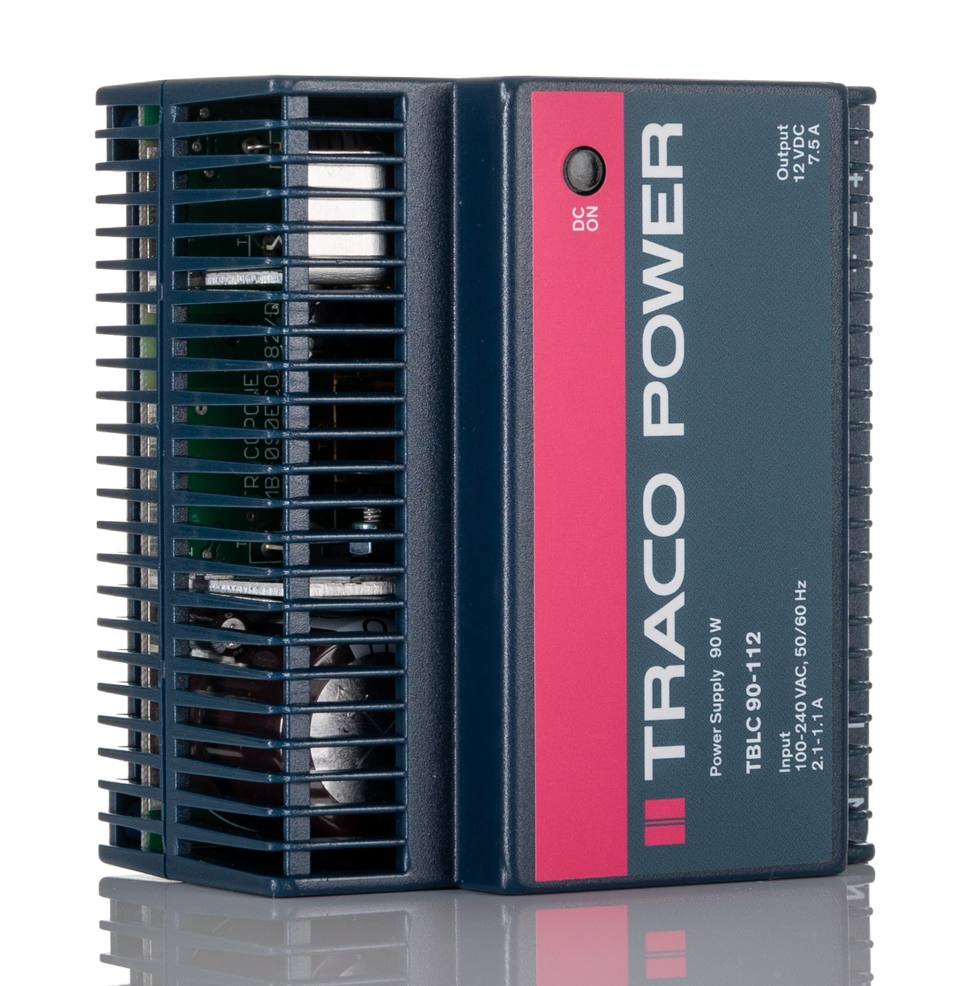 TRACOPOWER TBLC Switched Mode DIN Rail Power Supply, 85 → 264V ac ac Input, 12V dc dc Output, 7.5A Output, 90W