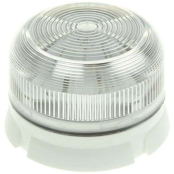 Klaxon QSB Series Clear Flashing, Static Beacon, 110 V, Standard, LED Bulb, IP65, IP67