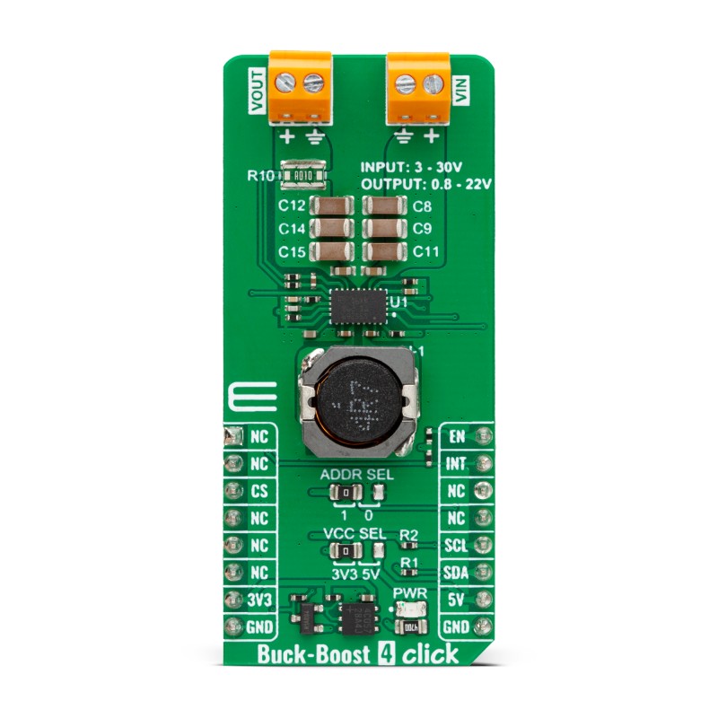 MikroElektronika Add-On Board Buck-Boost Controller for TPS55289 for mikroBUS Socket