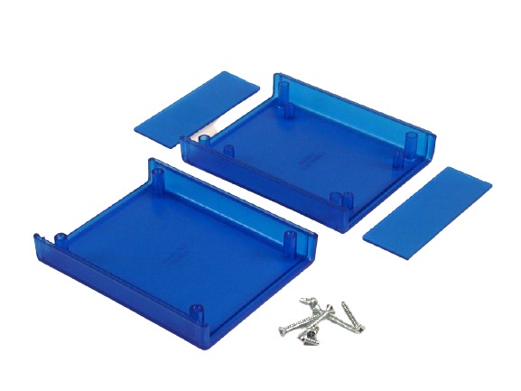 Hammond Transparent Blue ABS Instrument Case, 95 x 76 x 30mm