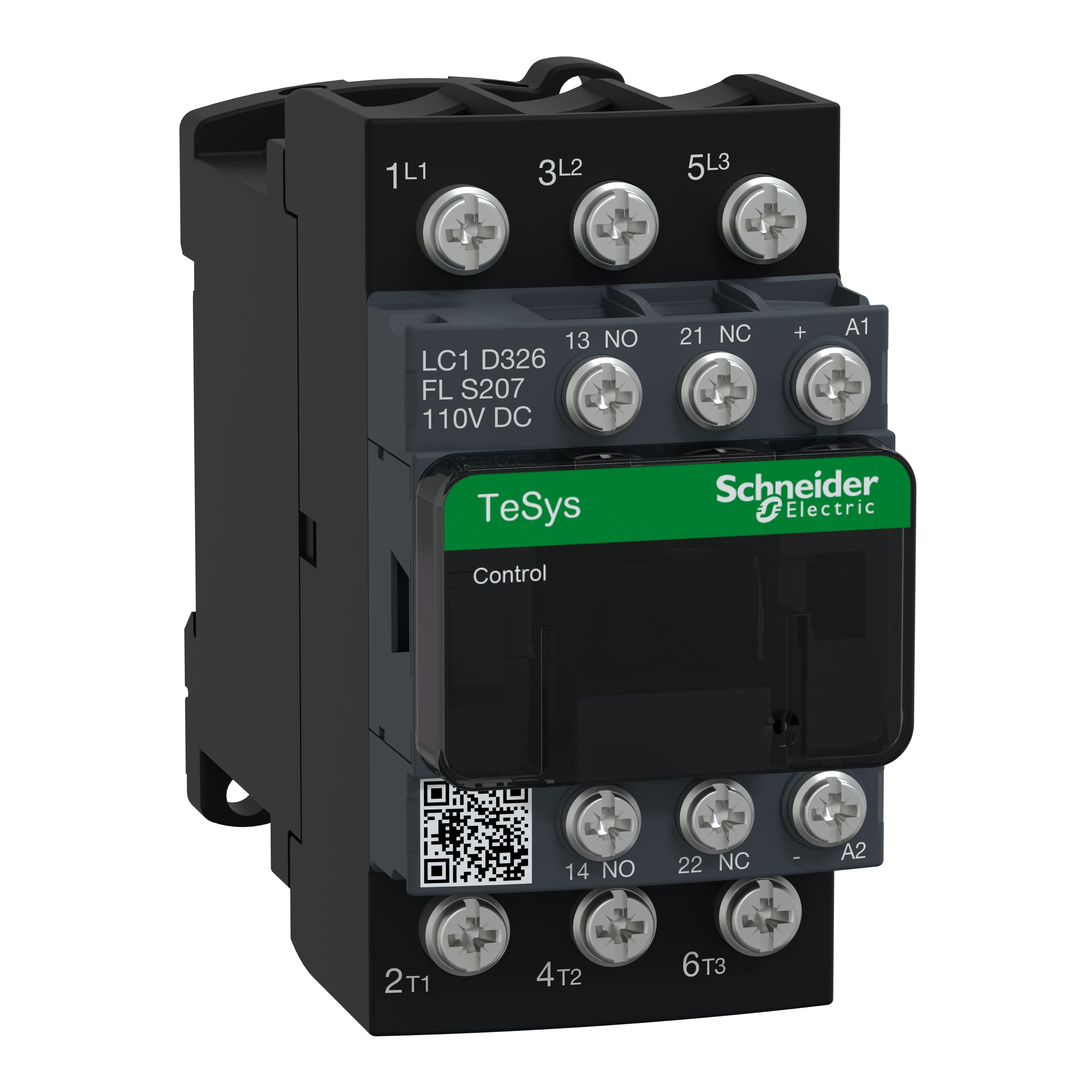 Schneider Electric LC1D Contactor 3NO, 32 A Contact Rating, 7.5 kW, 110 V dc, 3, TeSys Deca