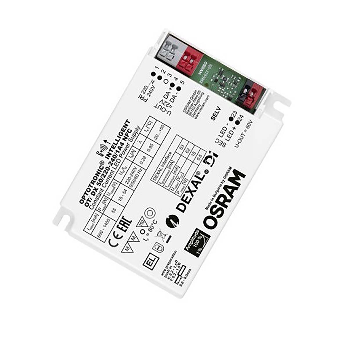 Osram LED Driver, 54V Output, 55W Output, 1.4A Output, Constant Current Dimmable