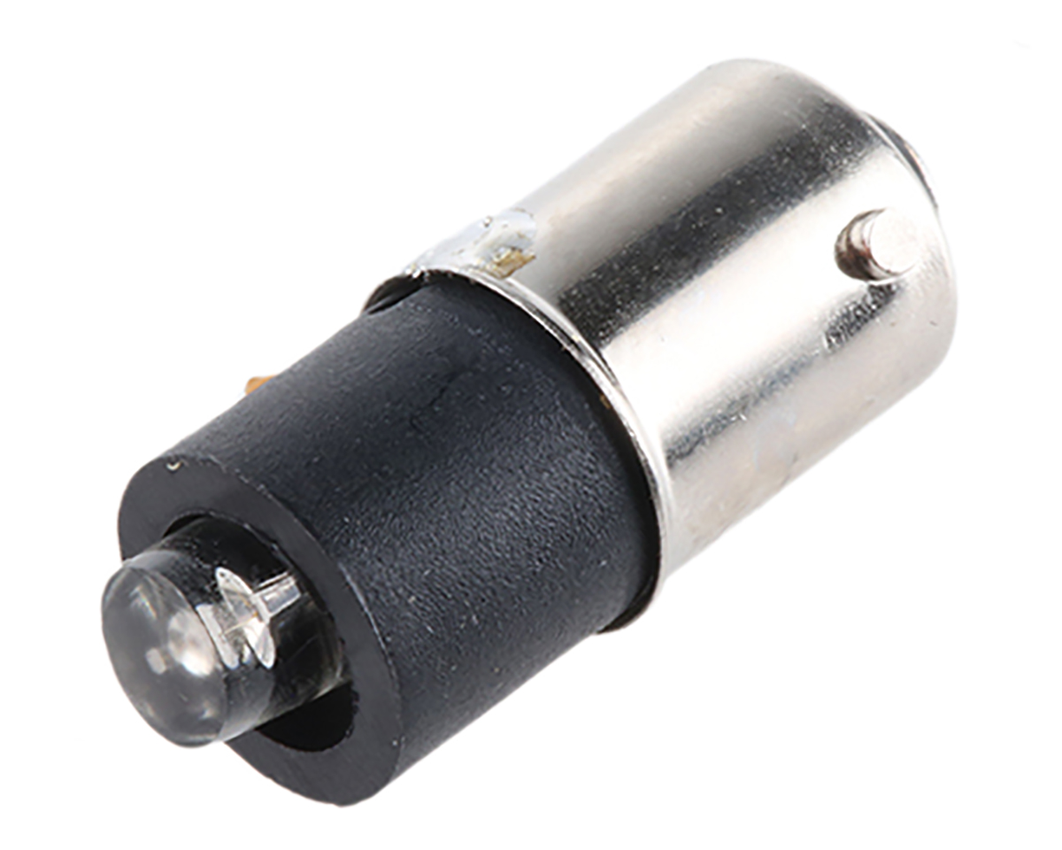 Marl Yellow LED Indicator Lamp, 110V dc, BA9s Base, 4.8mm Diameter, 1200mcd