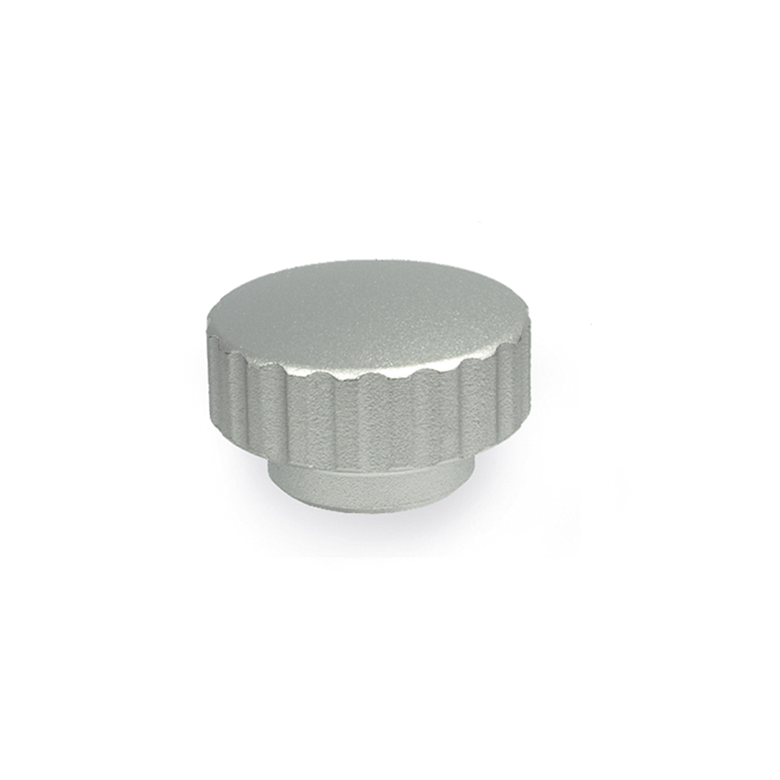 Elesa 503501 Natural Stainless Steel Round Knob, M5, Blind Hole