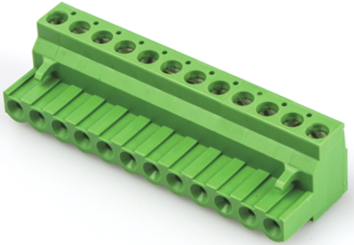 TE Connectivity, 5.08mm Pitch, 12 Way, Pluggable Terminal Block, Plug, Cable Mount, Screw Down Termination, 1-796634-2