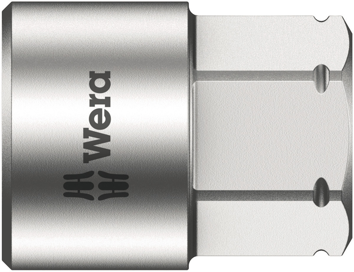 Wera 1/4 in Drive 10mm Standard Socket, 6 point, 18 mm Overall Length