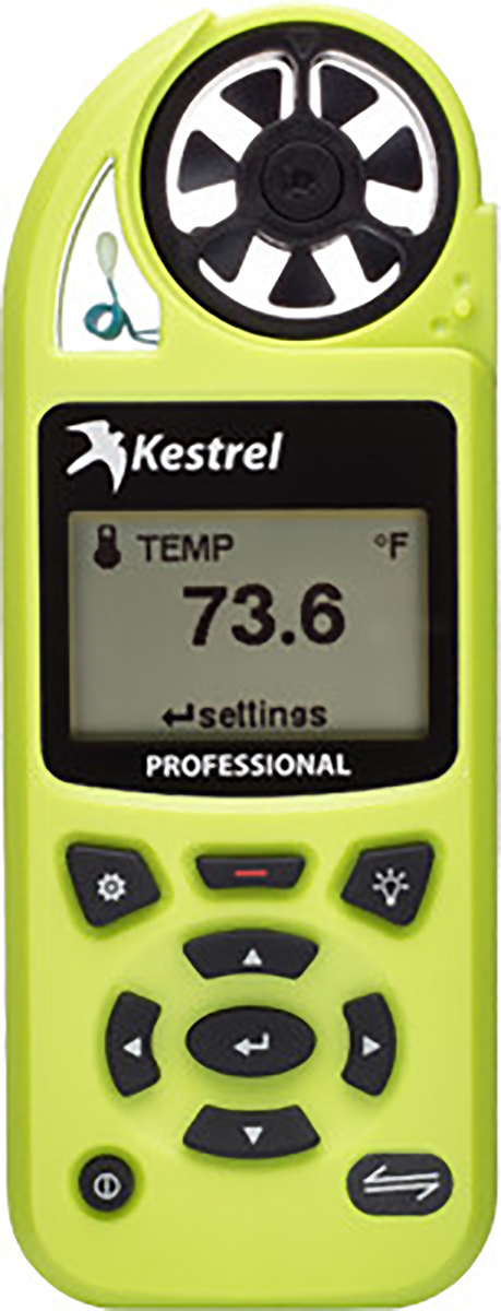 Kestrel 0852HVG Impeller Anemometer, 40m/s Max, Measures Air Flow, Altitude, Density, Density Altitude, Dew Point,