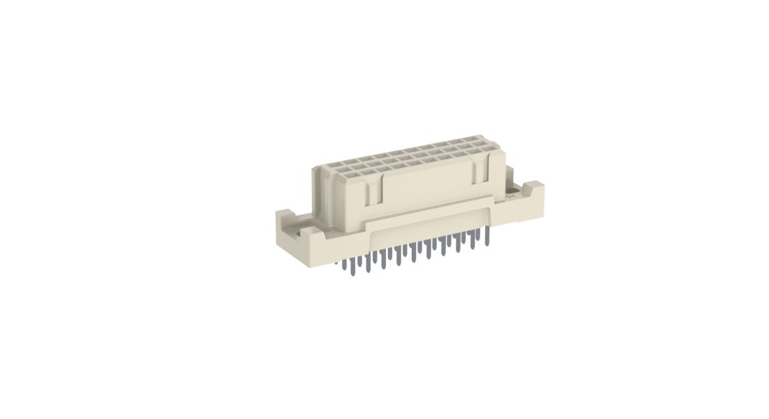 ERNI 30 Way 2.54mm Pitch, Type C/3 Class C2, 3 Row, Straight DIN 41612 Connector, Socket