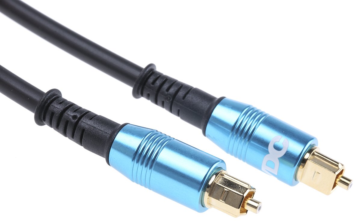 Van Damme Male TOSlink to Male TOSlink Optical Audio Cable, 1m
