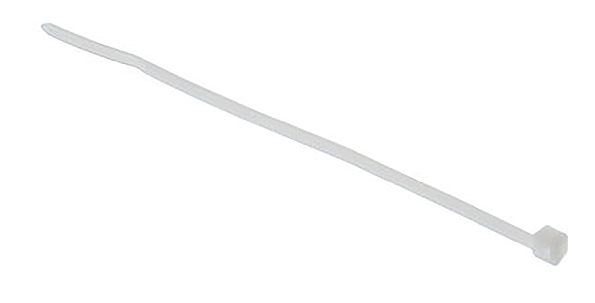 HellermannTyton Cable Tie, Heat Stabilised, 387mm x 7.6 mm, Natural Polyamide 6.6 (PA66), Pk-100