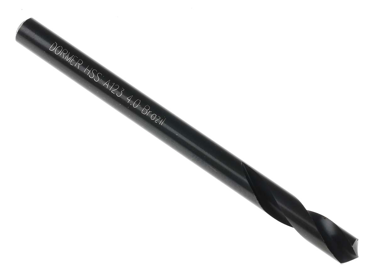 Dormer A123 Series HSS Twist Drill Bit, 4mm Diameter, 55 mm Overall