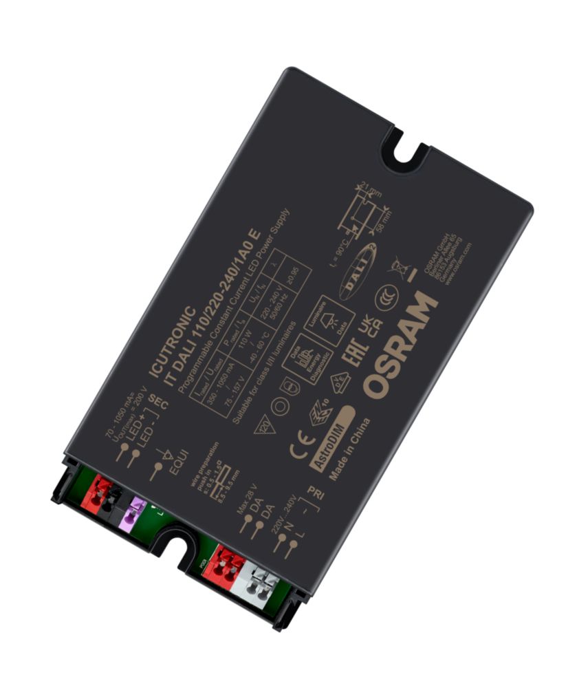 Osram Dimmable LED Driver, 15 → 29V Output, 110W Output, 700mA Output, Constant Current Dimmable