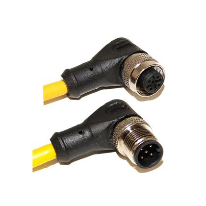 Mueller Electric Male 5 way Right Angle Male Connector to Female 5 way Right Angle Female Connector Sensor Actuator