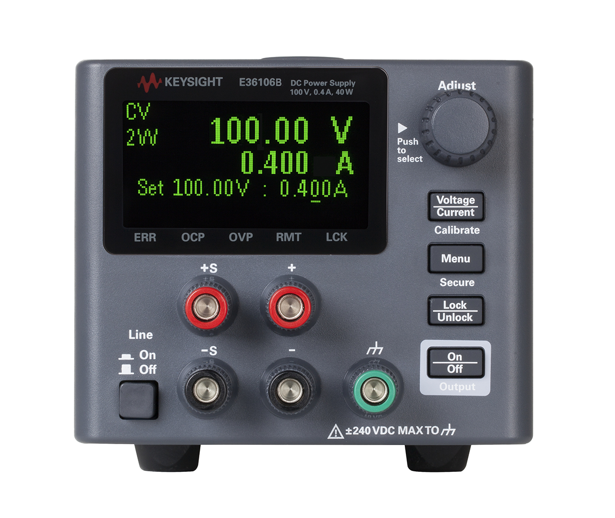 Keysight Technologies E36100B Series Digital Bench Power Supply, 100V dc, 400mA, 1-Output, 40W - RS Calibrated