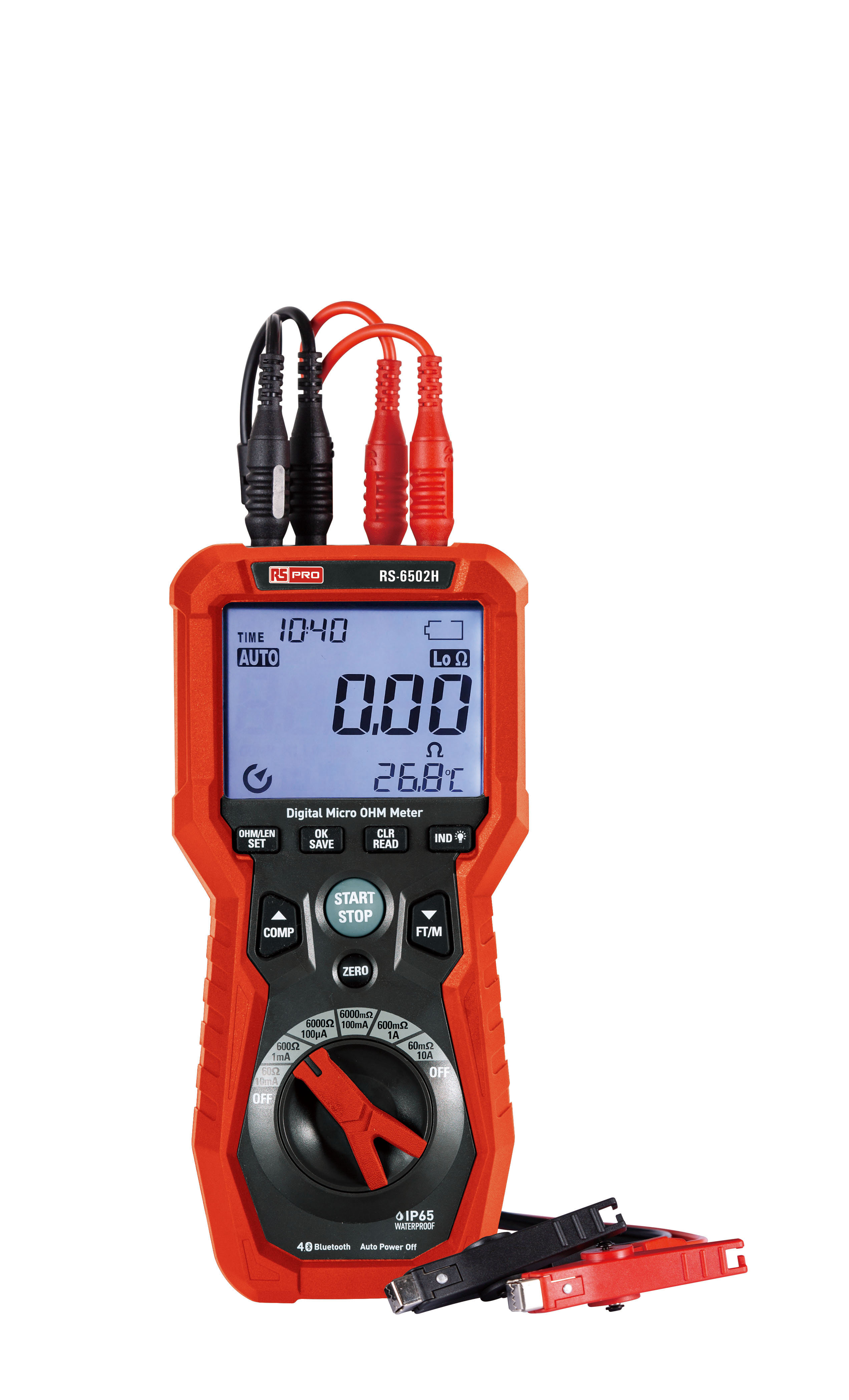 RS PRO RS-6202H Handheld Ohmmeter, 6000 Ω Max, 4 Wire - RS Calibrated