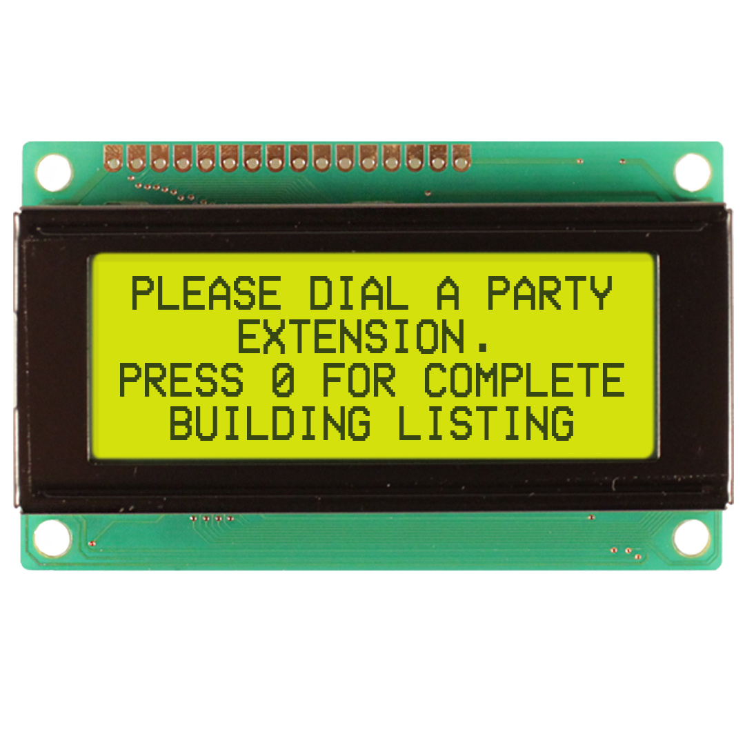 NEWHAVEN DISPLAY INTERNATIONAL NHD-0420AZ-FL-YBW-33V3 Alphanumeric LCD Alphanumeric Display, Yellow-Green on