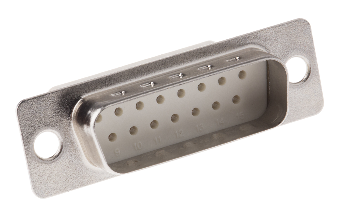MH Connectors MHD 15 Way Cable Mount D-sub Connector Plug, 2.77mm Pitch