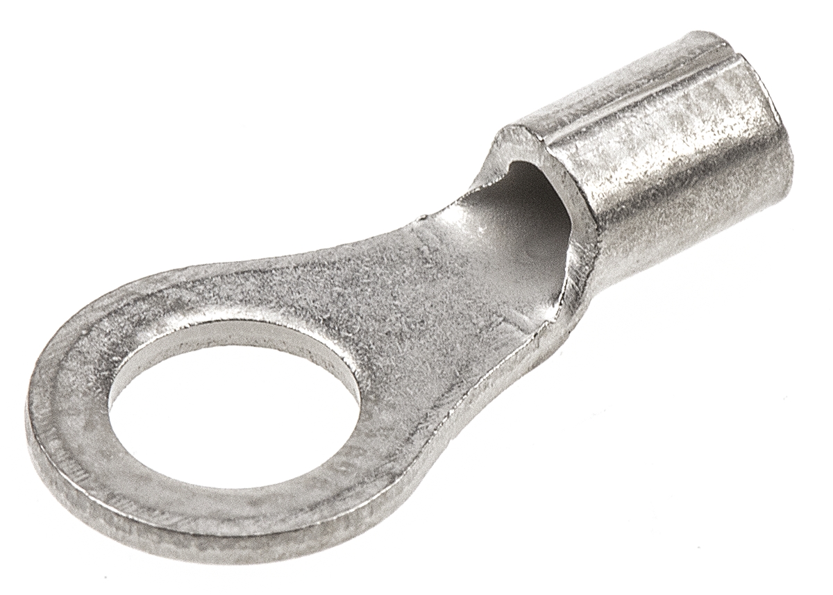 TE Connectivity, STRATO-THERM Uninsulated Ring Terminal, M4 Stud Size, 0.26mm² to 1.65mm² Wire Size