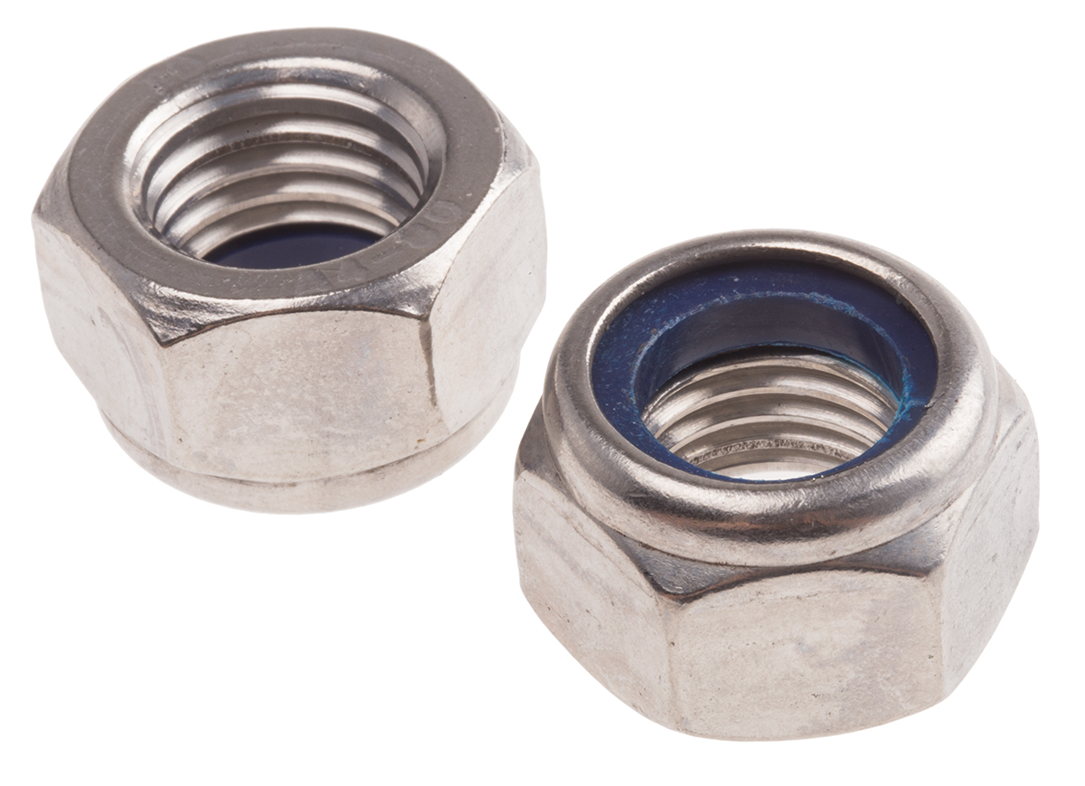 RS PRO Stainless Steel Lock Nut, DIN 985, M16