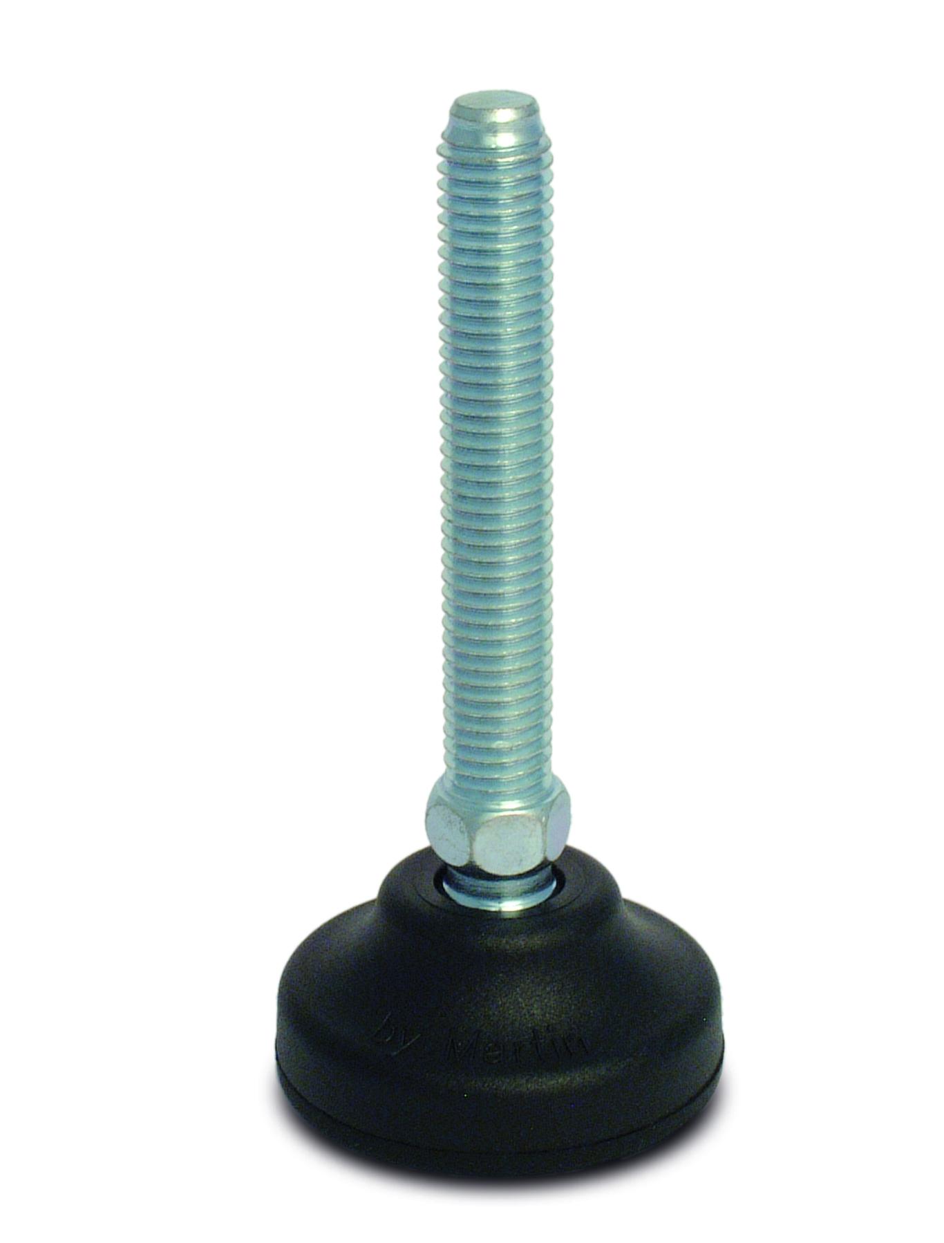 RS PRO M12 50mm Dia. Polyamide Adjustable Foot, 1100kg Static Load Capacity 30° Tilt Angle