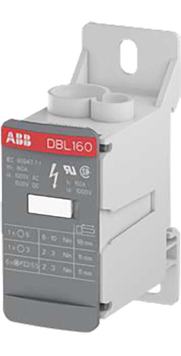 Entrelec Distribution Block, 8 Way, 10 → 70 (End 1) mm², 2.5 → 16 (End 2) mm², 6 → 16 (End 1) mm²,