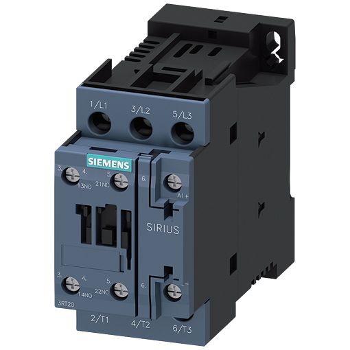 Siemens SIRIUS 3RT Contactor, 24 V Coil, 3-Pole, 13 A, 11 kW, 1 NO + 1 NC, 690 V