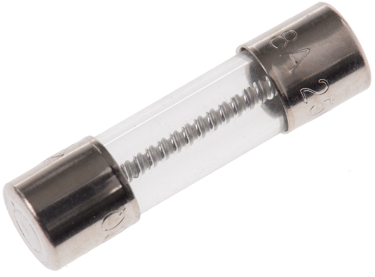 RS PRO 8A T Glass Cartridge Fuse, 5 x 20mm