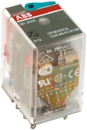 ABB Plug In Power Relay, 24V dc Coil, 6A Switching Current, SPDT